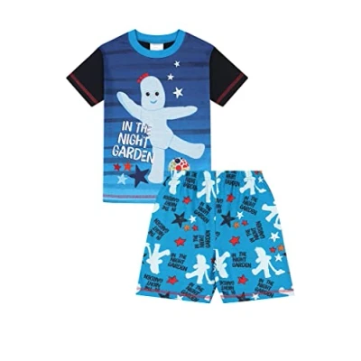 Image of In the Night Garden Boys Iggle Piggle Short Blue Pyjama Set (18 24 Months)