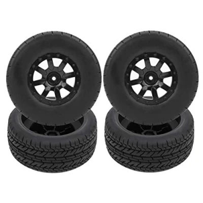 Image of VGEBY 4pcs RC Tyre, Short Racing Truck Tyre Car Wheel Type for 1/10 Traxxas Slash (10044)