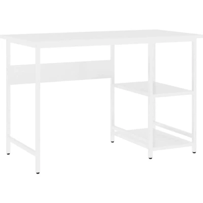 Image of vidaXL Computer Desk White 105x55x72 cm MDF and Metal