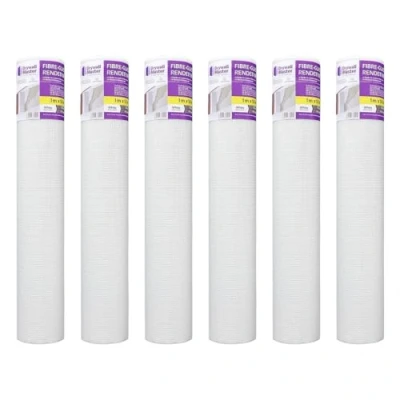 Image of Drywall Master Fibre Glass Plastering &amp; Rendering Render Mesh DM22415 1m x 50m, 160g/m2, 4mm white (Pack of 6)