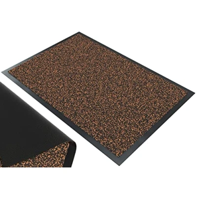 Image of VOUNOT Heavy Duty Barrier Mats, Door Mat Washable, Non Slip Rubber Mat, Floor Mats Kitchen Rugs, Brown Black, 60x90cm,4816195485719