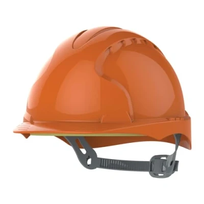 Image of JSP EVO3 HDPE Safety Helmet for Construction / Building with OneTouch Slip Ratchet Orange (AJE160 000 800)