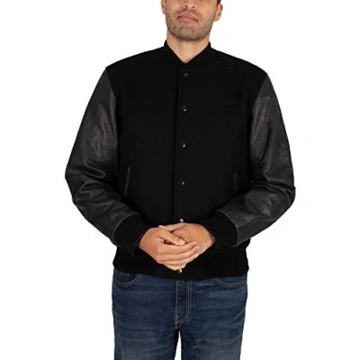 Image of Schott USA Bomber Jacket, Men&#039;s, Size: XXL, Black/black