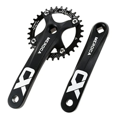 Image of SURIEEN 170mm 32T Square Crankset for Mountain Bike with 104 BCD Chainring Single Speed MTB Crank