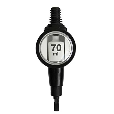 Image of Deluxe Round Bottle Optics for Spirits UK Made bar Butler Shot Measure Alcohol Wine Upside Down Drink Dispenser Home Garage Man cave (70ml, Black)