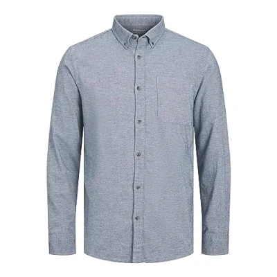 Image of JACK &amp; JONES Women&#039;s Jjeclassic Melange Shirt Ls Sn, Faded Denim, S