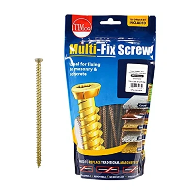 Image of TIMCO Concrete Screws Flat Countersunk Yellow 7.5 x 50