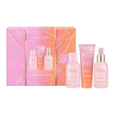 Image of Baylis &amp; Harding Jojoba, Vanilla Almond Gift Wrapped Pamper Trio Set (Pack of 1) Vegan Friendly