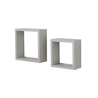 Image of Core Products, Hudson Set of 2 Wall Cubes Light Grey