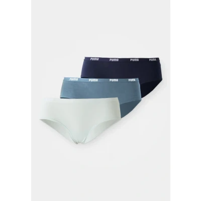 Image of Puma Hipster 3 PACK Briefs, Women&#039;s, Size: Medium, Dusk blue