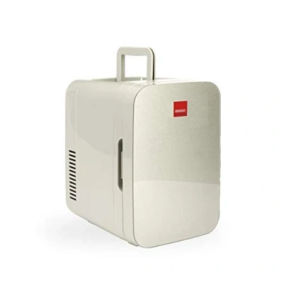 Image of SENSIOHOME 10L Mini Fridge Cooler &amp; Warmer AC+DC Power 12v, UK EU Plug Compact, Portable and Quiet, For Home, Bedroom, Car, Holiday, Food Drinks Makeup (Silver)