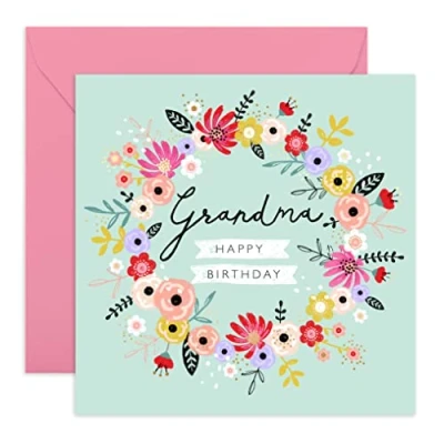 Image of Central 23 Cute Grandma Birthday Cards &#039;Grandma, Happy Birthday&#039; Pretty Card for Her Sweet Women Nan Comes with Stickers