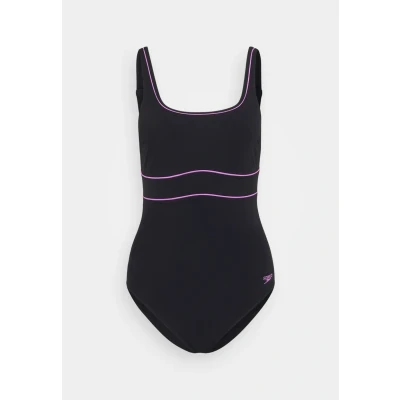 Image of Speedo Women&#039;s Shaping ContourEclipse Swimsuit Swimming Costume Black Size 34&quot; Approx UK 10