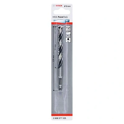 Image of Bosch Professional PointTeQ Hex Drill Bit (for Metal, Ø: 9.0 mm, Total Length: 125 ¼’’ Shank, Accessory for Impact Drivers and Drivers)