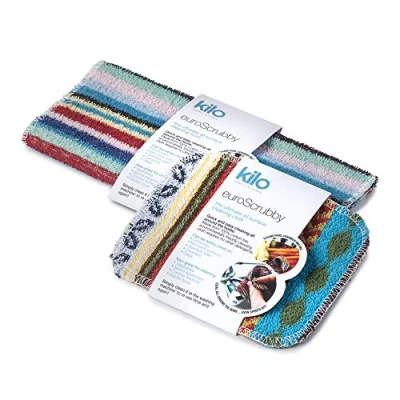 Image of Kilo Non Scratch Scourer, Purpose, Environmentally Friendly Scrubby Multi Colour Set of 2, 17x13cm/28cm