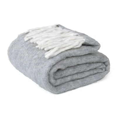 Image of EHC Throw Blanket Sofa, Couch Settee throws Covers Armchair Bed Lightweight warm Blanket, 125 x 150 cm, Light Grey