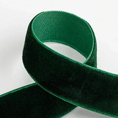 Image of Velvet Ribbon 18mm x 10 Metres Bottle Green
