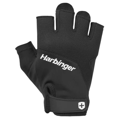 Image of Harbinger Training Grip 2.0 Weightlifting Gloves, Unisex, Black, Large