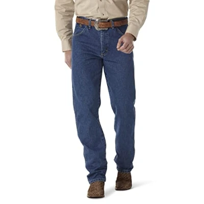 Image of Wrangler Men&#039;s George Strait Cowboy Cut Relaxed Fit Jean, Stonewashed, 38W x 32L