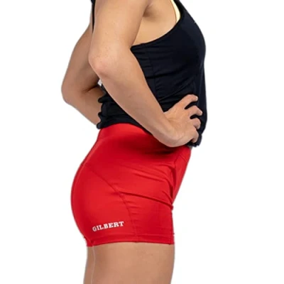 Image of Gilbert Eclipse II Netball Shorts Red (Small)