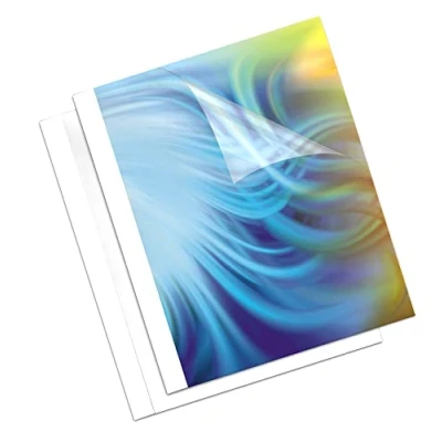 Image of Fellowes Prestige Thermal Binding Coverlight 150 Microns PVC Front 170 g/m² Back Leather Structure White