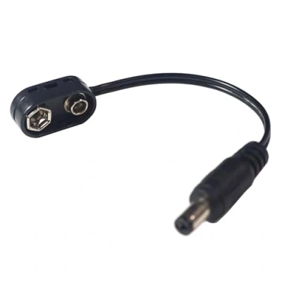 Image of 9V Battery Clip Converter Male DCJack Plug Power Cable Snap Connector Guitar Effect Pedal Supply Adapter Lightweight Compact