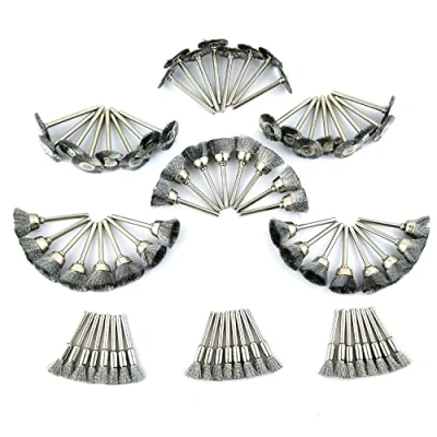Image of Merryland Wire Brush Mini Steel for Dremel 72 Pack, Pen Wheel Cup 24 Pack Each, Polish End Rotary Tool Accessory, RMTA072C1