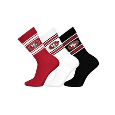 Image of NFL Unisex San Francisco 49ers Crew Socks Sport (Pack of 3)