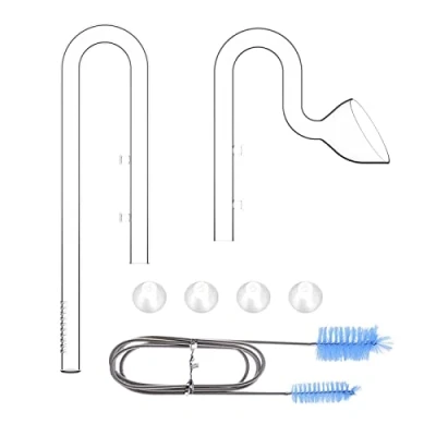 Image of FZONE Aquarium Glass Lily Pipe Kits with Inflow Outflow (in&amp;outlet:17 mm)