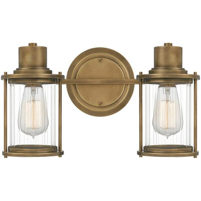 Image of Quoizel Riggs Wall Lamp Weathered Brass, IP44