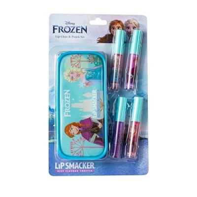 Image of Lip Smacker Frozen Gloss Set, Colorful Inspired Make up Giftset for Kids Including 4 Shiny Glosses and a Winter Wonderland Celebration Pouch your Kids&#039; Princess Look On the Go
