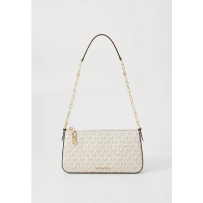 Image of Michael Kors Empire Chain Pouchette Handbag, Women&#039;s, Size: One Size, Vanilla