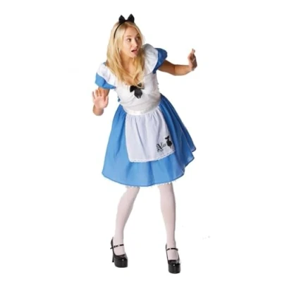 Image of Rubie&#039;s Official Disney Alice in Wonderland Classic Ladies Costume, Adult Fancy Dress Small