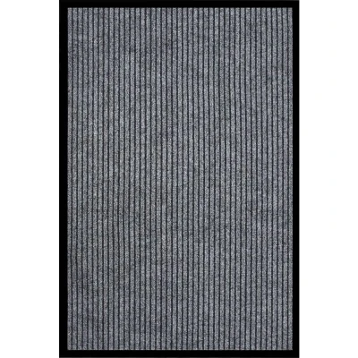 Image of vidaXL Doormat Striped Grey 80x120 cm