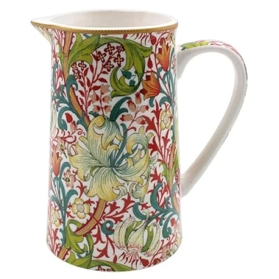 Image of The Leonardo Collection LP94943 Ceramic Jug Golden Lily design 1 Pc, Multicolor