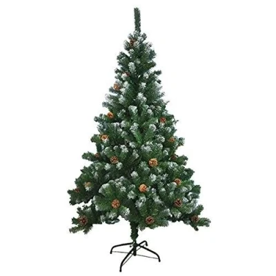 Image of Christmas Workshop Artificial Green Tree with Snow Tips &amp; Cones 6ft
