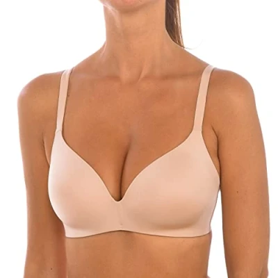 Image of Dim Womens Wireless and seamless bra 007HD women Beige Size 34B