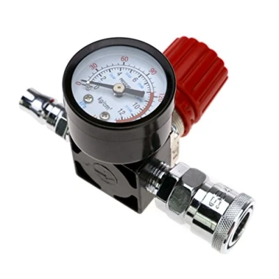 Image of OTOTEC Air Compressor 1/4&quot; Pressure Regulator Gauge 140PSI Control Valve 240V
