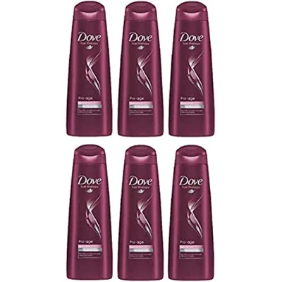 Image of Dove Pro Age, Cleansing And Vitalising Shampoo, Hair Care Men Women, Nourishes Moistuiriserises Hair, Softens Cleans All Styles Colours, Large Pack (6 X 250 Ml)