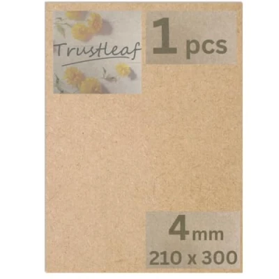Image of Trustleaf 4mm Sheets of MEDITE Premier MDF 210mm x 300mm, A4 Approx. Pack 1