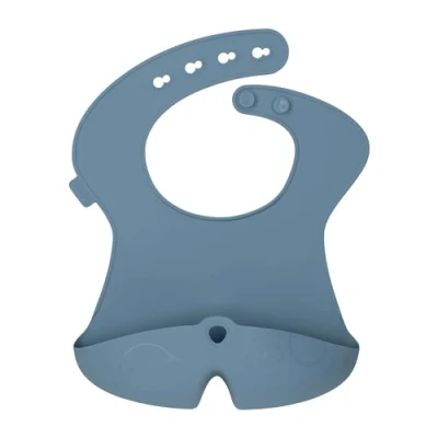 Image of b.box silicone Bib Stay open Catcher Rolls for Easy on the go use Non stick Adjustable, Tapered Fit Dishwasher Safe From 4m+