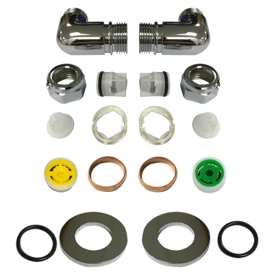 Image of Grohe Avensys exposed union elbow set Chrome (12111000)