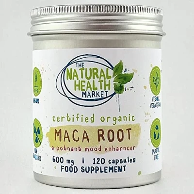 Image of Organic Maca Root Capsules 600mg 120 by The Natural Health Market Soil Association Certified