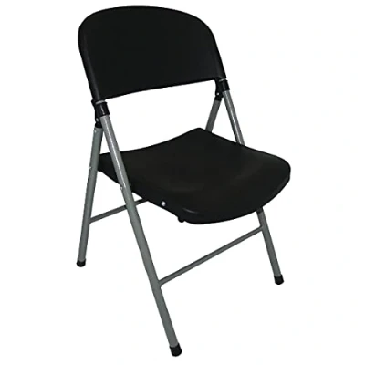 Image of Bolero Foldaway Utility Chairs Black (2 pack)