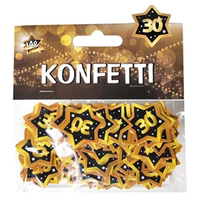 Image of Schmidt Spiele 13012 Confetti 14 g Black/Gold Number 30, Multicoloured
