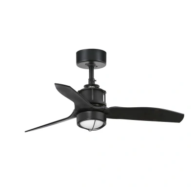 Image of Just Fan 81cm Matt Black Ceiling with DC Motor 81cm, 3000K Light