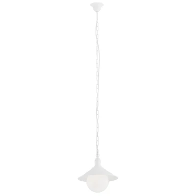 Image of Erba Bis Dome Pendant Ceiling Light White Structure IP44