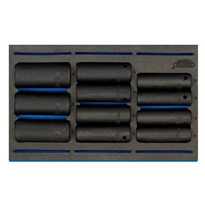 Image of Draper Impact Socket Set in 1/4 Drawer EVA Insert Tray, 1/2&quot; Sq. Dr. (11 Piece)