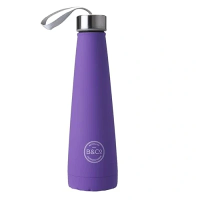 Image of B&amp;Co 450Ml Conical Bottle Rubberised Finish Dark Violet (2022)