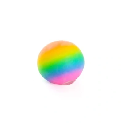 Image of Rainbow Stress Ball Pack of 6 6cm Multicoloured Squishy Kids Fun Christmas Stocking Filler Childs Party Bag Fidget Games